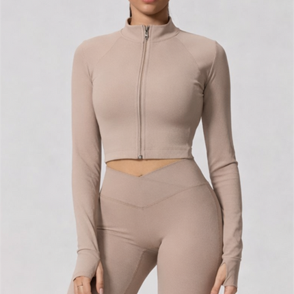 The Daze Zip Jacket Flared Leggings 2-Piece Set