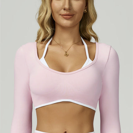 The Prime Line Long Sleeve Crop Top Leggings 2-Piece Set