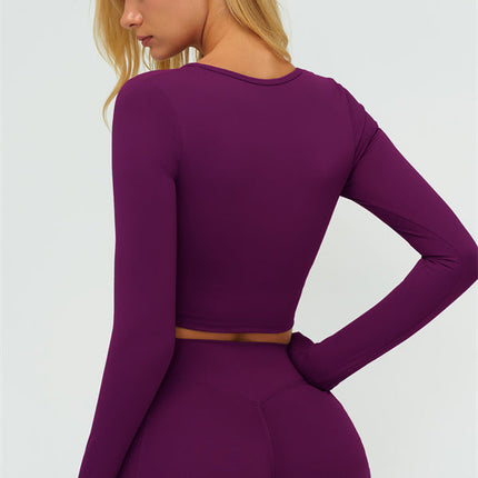 The Lushness Long Sleeve Crop top Shorts 2-Piece Set