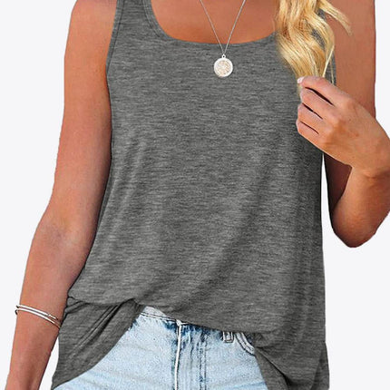 Curved Hem Square Neck Women Tank