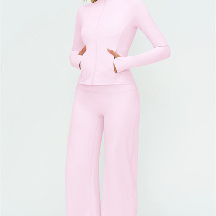 The Twirl Zip Jacket New Straight Leg Pants 2-Piece Set