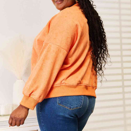 Basic Bae Round Neck Dropped Shoulder Sweatshirt