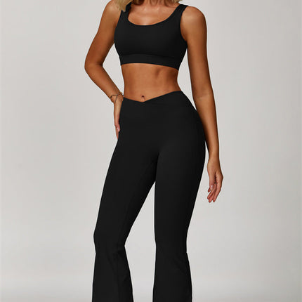 The Lavish Sports Bra Flared Leggings 2-Piece Set