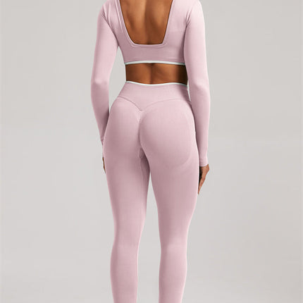 The Elevate Long Sleeve Crop top Leggings 2-Piece Set