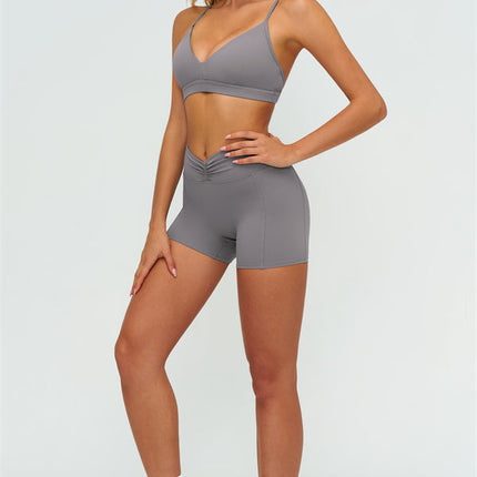 The Lushness Y-Back Sports Bra Shorts 2-Piece Set