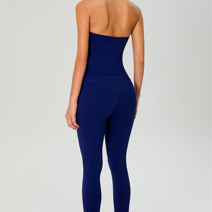The Solid Halter Tank Top Leggings 2-Piece Set