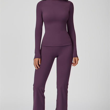 The Oasis Long Sleeve T-shirt Flared Leggings 2-Piece Set