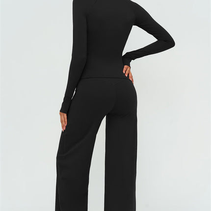 The Twirl Zip Jacket Sports Bra New Straight Leg Pants 3-Piece Set