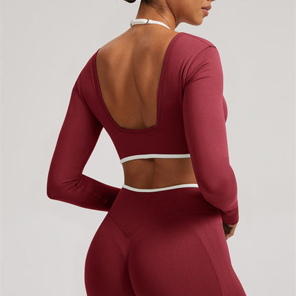 The Elevate Long Sleeve Crop top Shorts 2-Piece Set