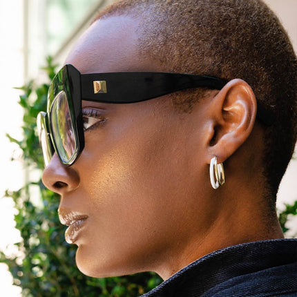 HOW TO STYLE: Enamel Double Hoop Earrings