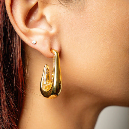 Drop Hoop Earrings