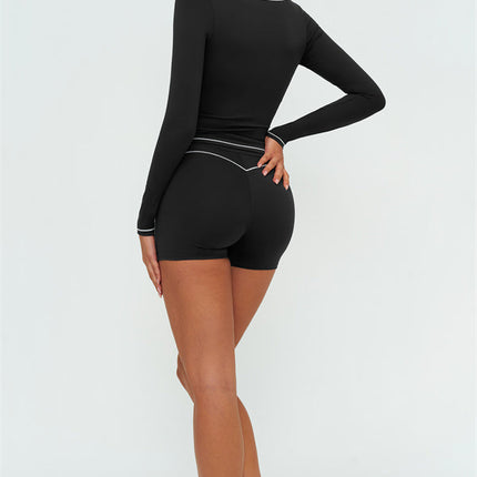 The Amara Long Sleeve T-shirt Shorts 2-Piece Set