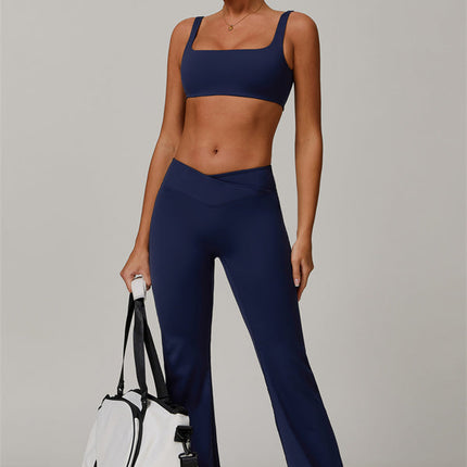 The Halo Sports Bra Flared Leggings 2-Piece Set