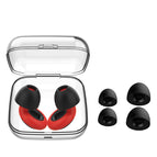 1Red Black 2pairs ear cap