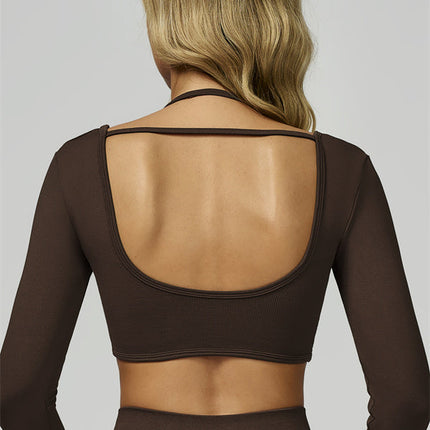 The Prime Long Sleeve Crop Top Shorts 2-Piece Set