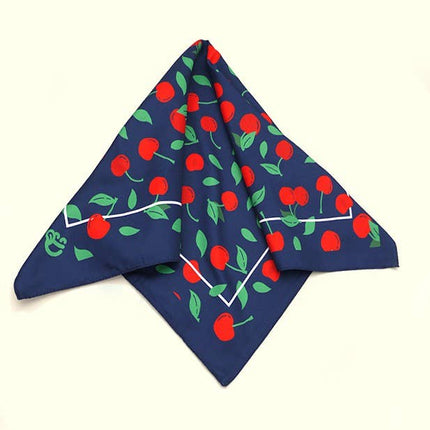 CHERRY SILKY FEEL BANDANA SCARF | 40SC613 CHERRY