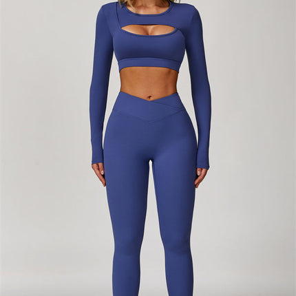 The Lavish Long Sleeve Cut-out Crop Top