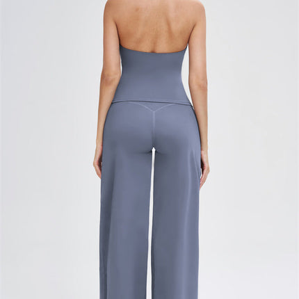 The Stride Crop Top Straight Leg Pants 2-Piece Set