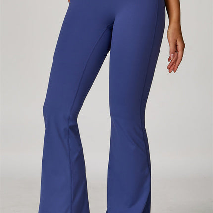 The Lavish Long Sleeve Cut-out Crop Top Flared Leggings 2-Piece Set