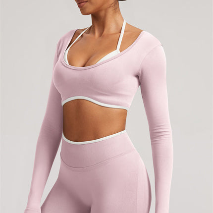 The Elevate Long Sleeve Crop top Shorts 2-Piece Set