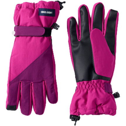 Lands End Kids Squall Gloves Rhubarb Colorblock Kids Large