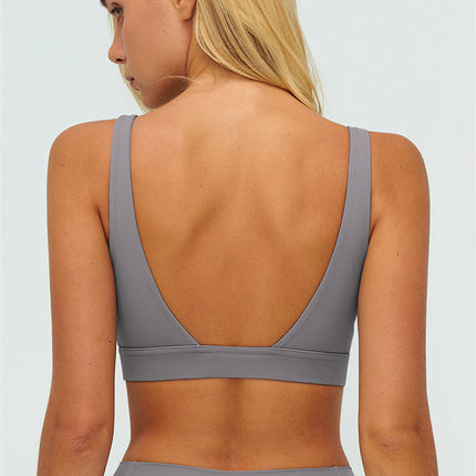 The Lushness V-Back Sports Bra Flared Leggings 2-Piece Set