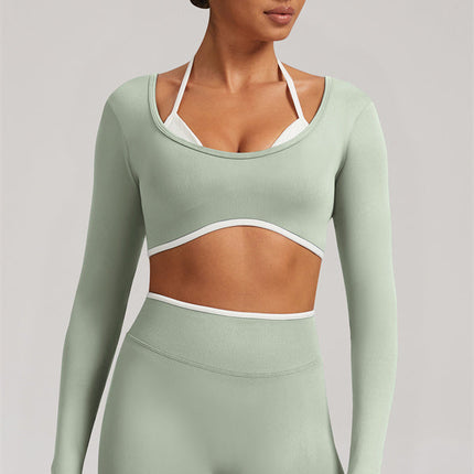 The Elevate New Long Sleeve Crop top Leggings 2-Piece Set