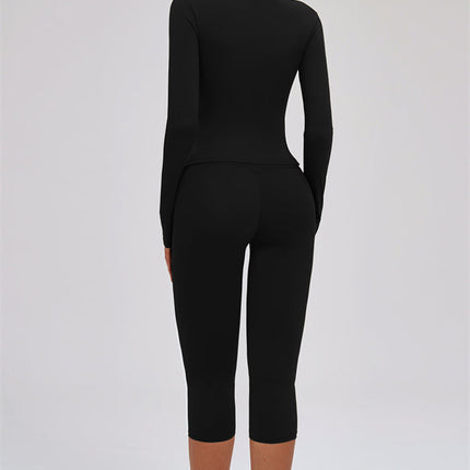 The Twirl Long Sleeve Capri Leggings 2-Piece Set