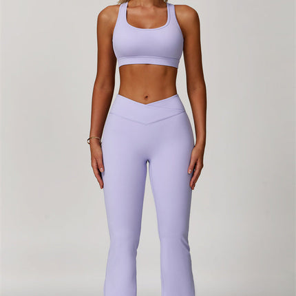 The Lavish Sports Bra Flared Leggings 2-Piece Set