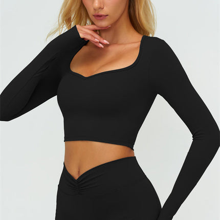 The Lushness Long Sleeve Crop top Shorts 2-Piece Set