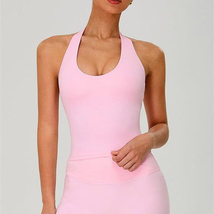 The Solid Halter Tank Top