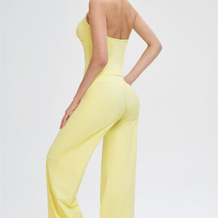 The Stride Crop Top Straight Leg Pants 2-Piece Set