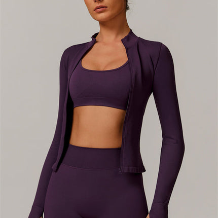 The Nova Luxe Jacket Sports Bra Shorts 3-Piece Set