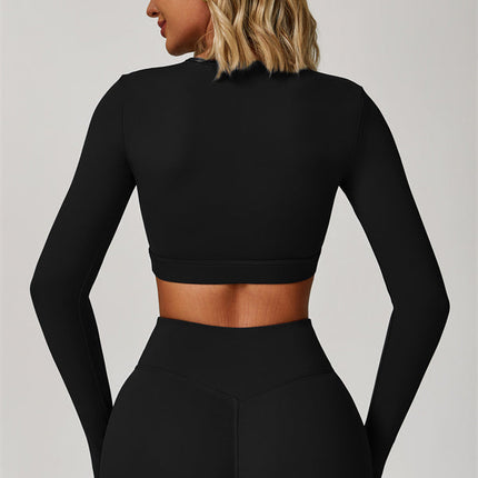 The Lavish Long Sleeve Cut-out Crop Top