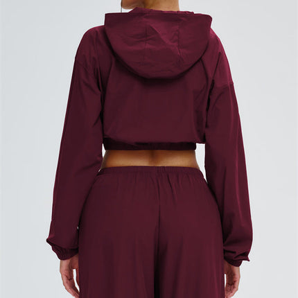 The Svelte UV protection Crop Hoodie Sweatpants 2-Piece Set