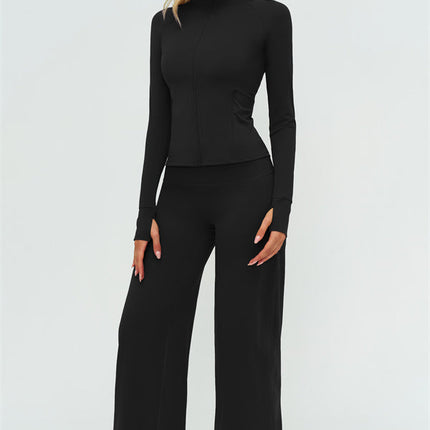 The Twirl Zip Jacket New Straight Leg Pants 2-Piece Set