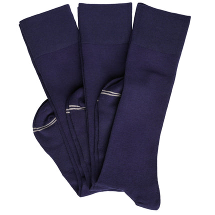 Elton 3-Pack - Navy Dress Socks