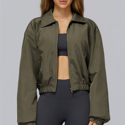 The Elle Form Crop Zip Jacket