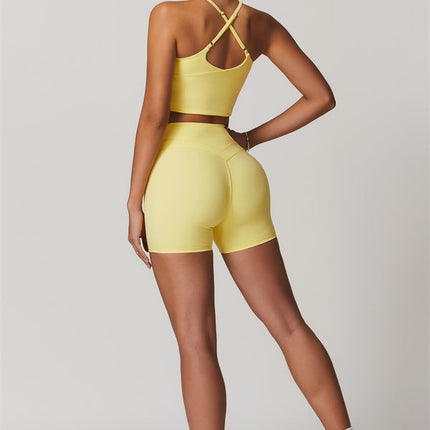 The Enigma Cross Back Vest Shorts 2-Piece Set