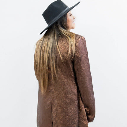 Metallic Copper Blazer