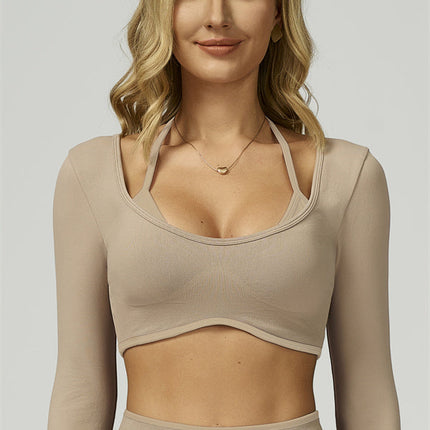 The Prime Long Sleeve Crop Top Shorts 2-Piece Set