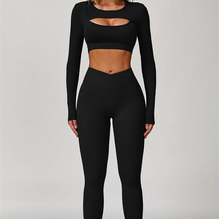 The Lavish Long Sleeve Cut-out Crop Top