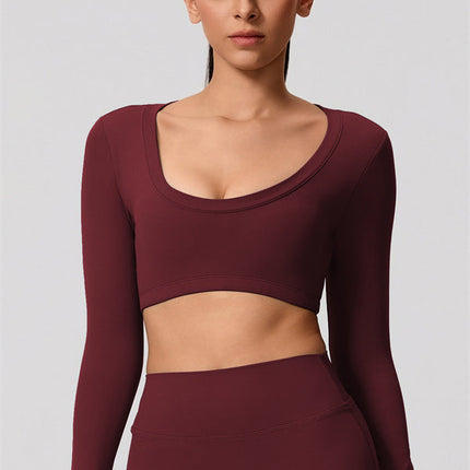 The Nestle Long Sleeve Crop Top Straight Leg Pants 2-Piece Set