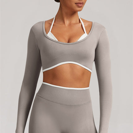 The Elevate New Long Sleeve Crop top Leggings 2-Piece Set