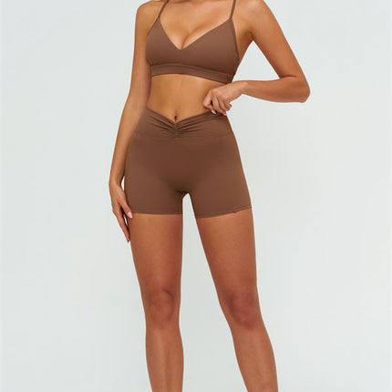 The Lushness Y-Back Sports Bra Shorts 2-Piece Set