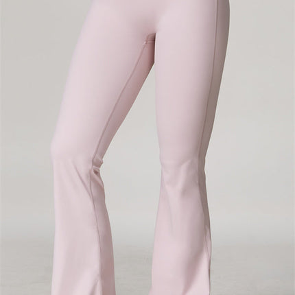 The Lavish Long Sleeve Cut-out Crop Top Flared Leggings 2-Piece Set