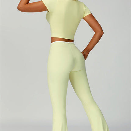 The Skyline Tie Top Flared Leggings 2-Piece Set