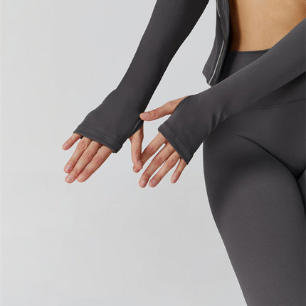 The Venus Zip Top Sports Bra Leggings 3-Piece Set