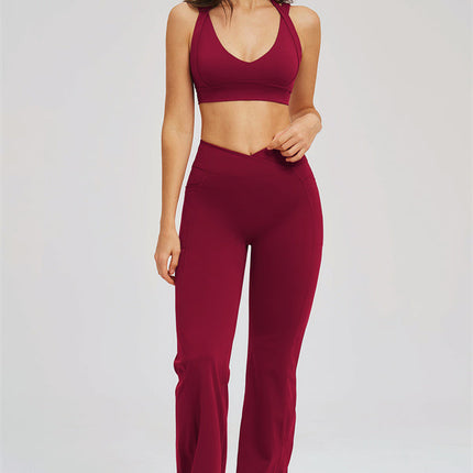 The Sizzle Sports Bra Flared Leggings 2-Piece Set
