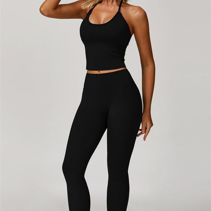The Surge Halter Crop Top Leggings 2-Piece Set